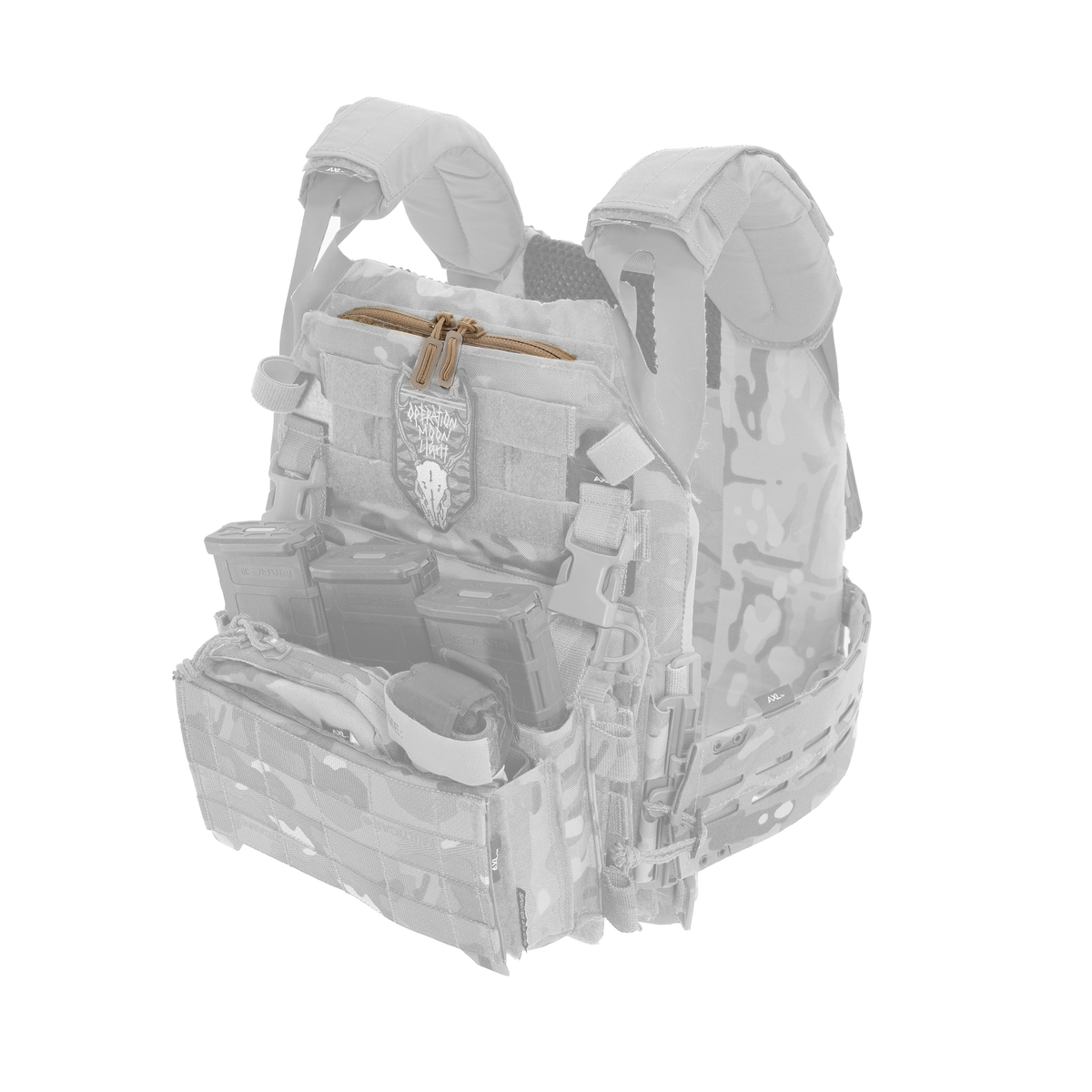 AXL Advanced Admin Zipper Insert for Crye JPC – Coyote Brown – highlighted plain coyote zipper insert