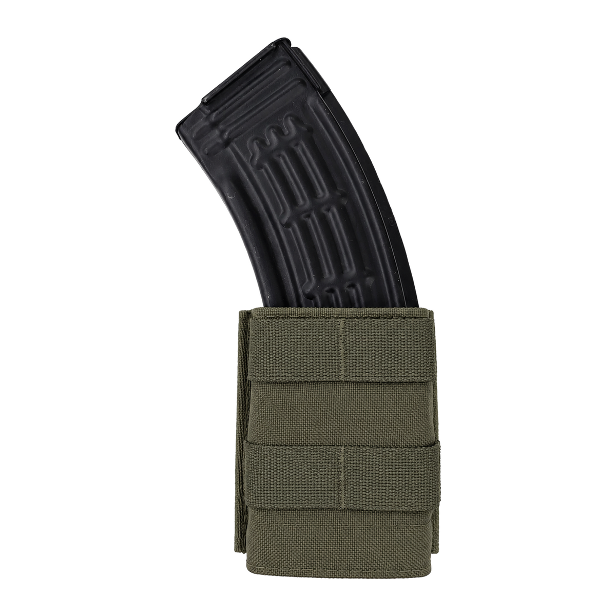 Esstac 7.62 AK Single KYWI Midlength - Ranger Green / Webbing - colour illustration based on Esstac manufacturer photograph