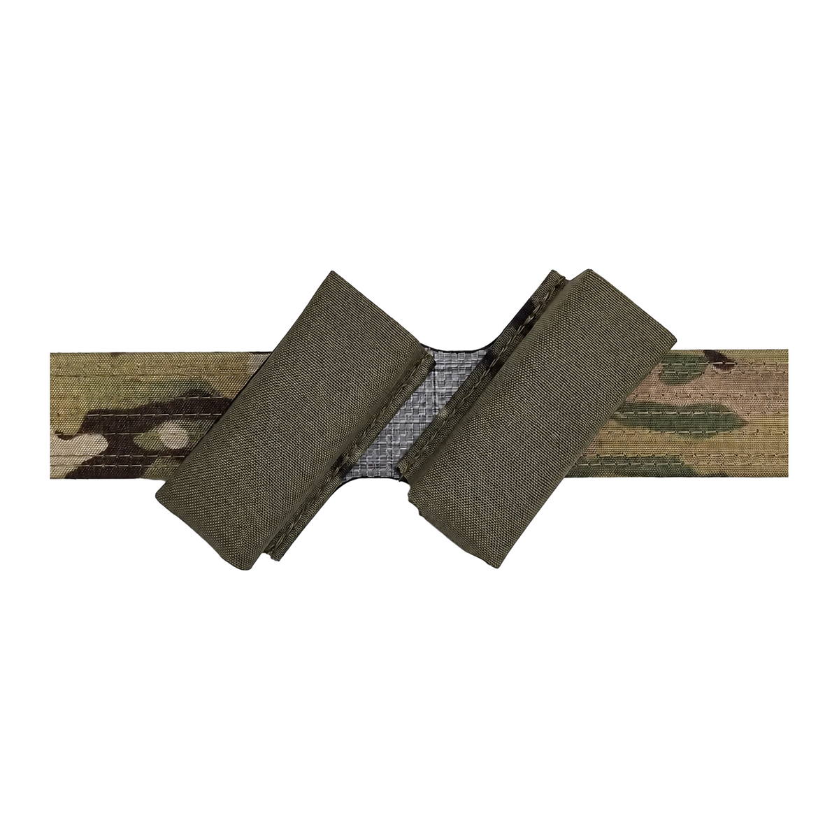 Esstac Double 40° Angled Pistol KYWI Pouch - Ranger Green / Right Handed - colour illustration based on Esstac manufacturer photograph #color_ranger green