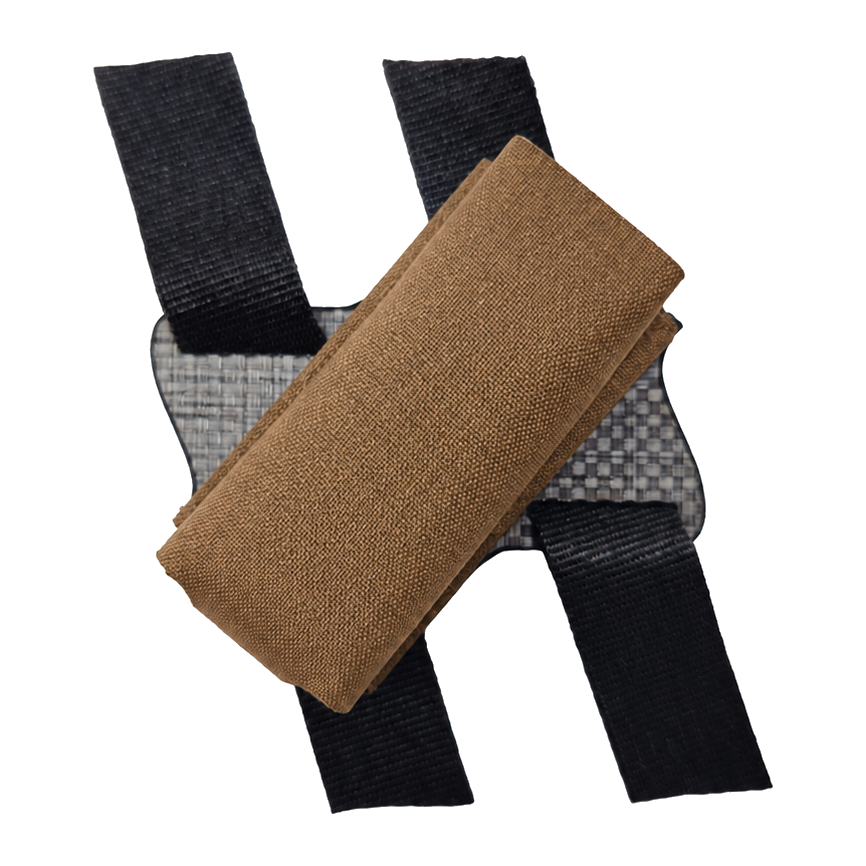 Esstac Single 40° Angled Pistol KYWI Pouch - Coyote Brown / Right Handed - colour illustration based on Esstac manufacturer photograph