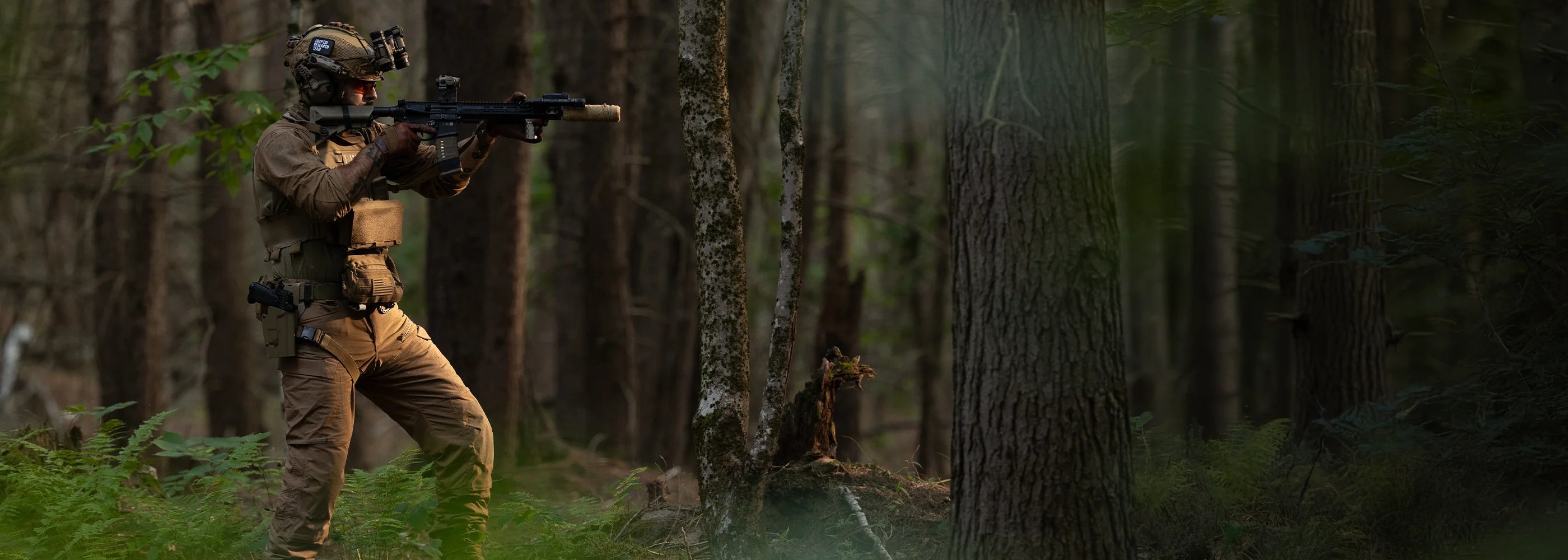 OTTE Gear operator in woodland environment