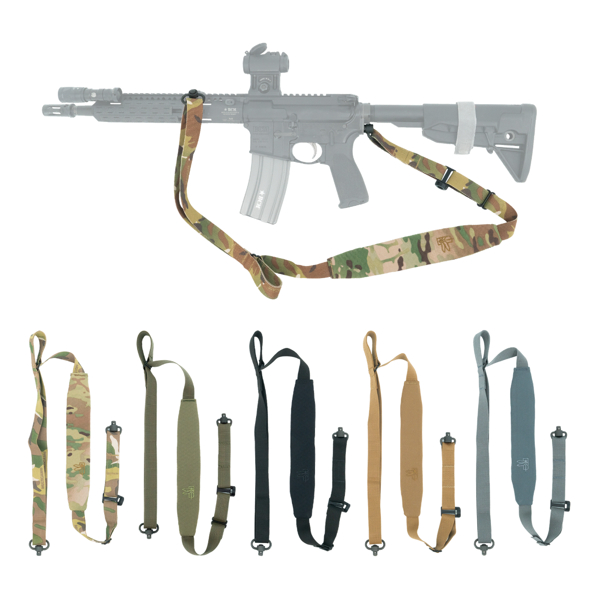 Haley Strategic D3 Sling — product color overview with sling mounted for illustration; rifle not included