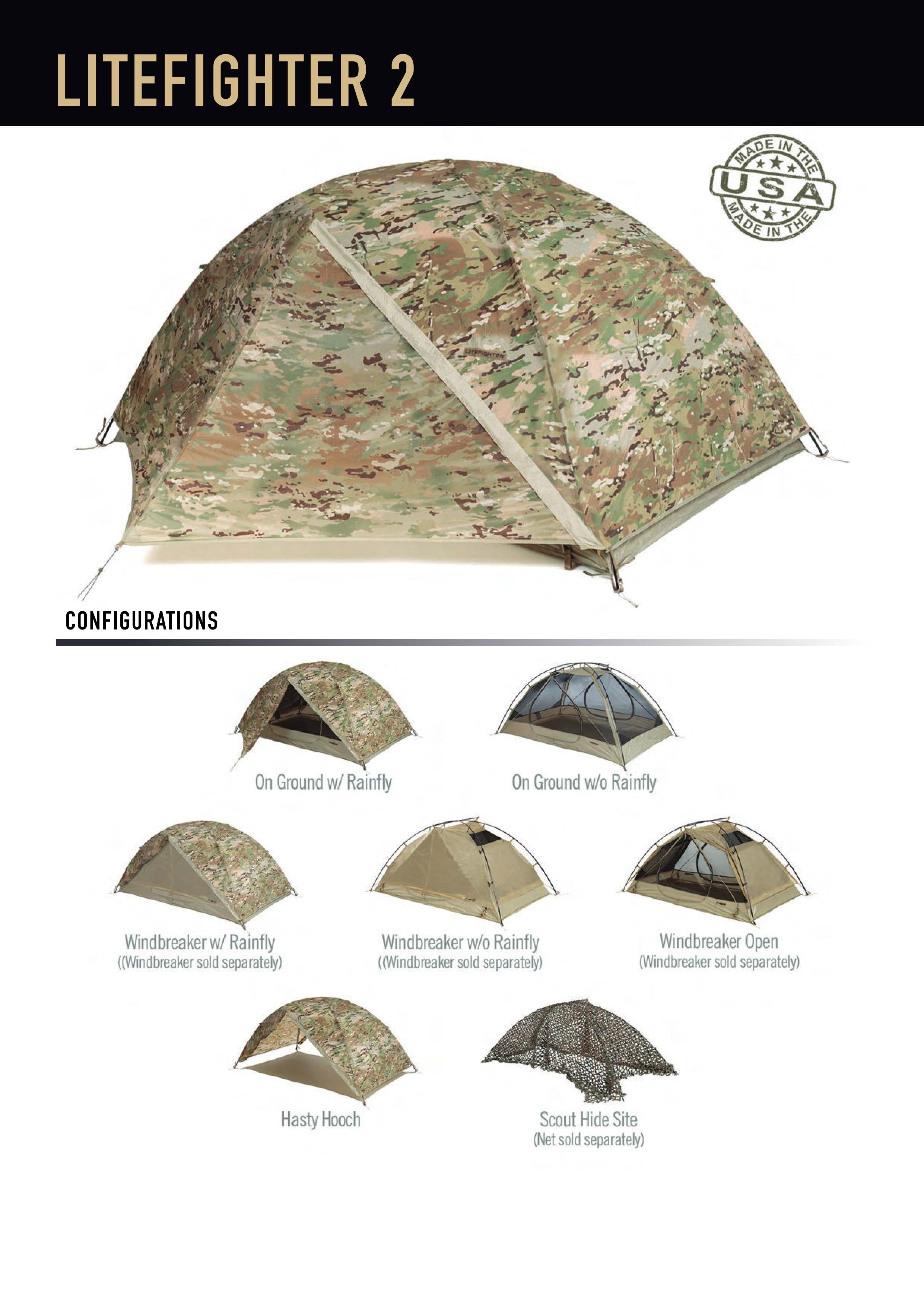 LiteFighter 2 Two Person Tent Multicam/OCP – Mission Gear Pro