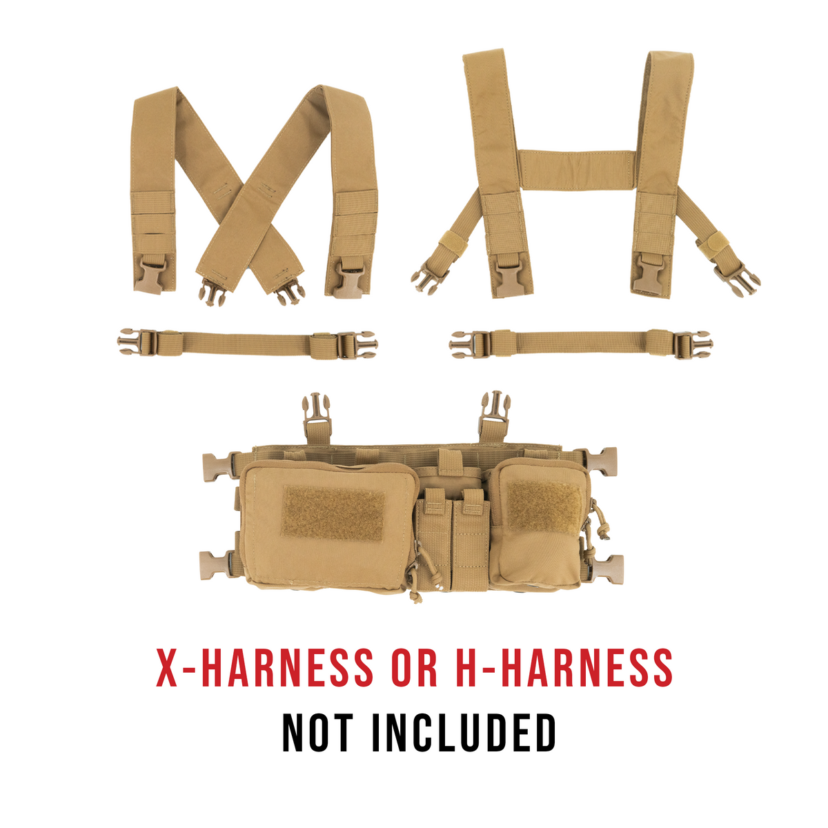 Haley Strategic D3CRH Heavy Chest Rig — Coyote Brown, product view 3