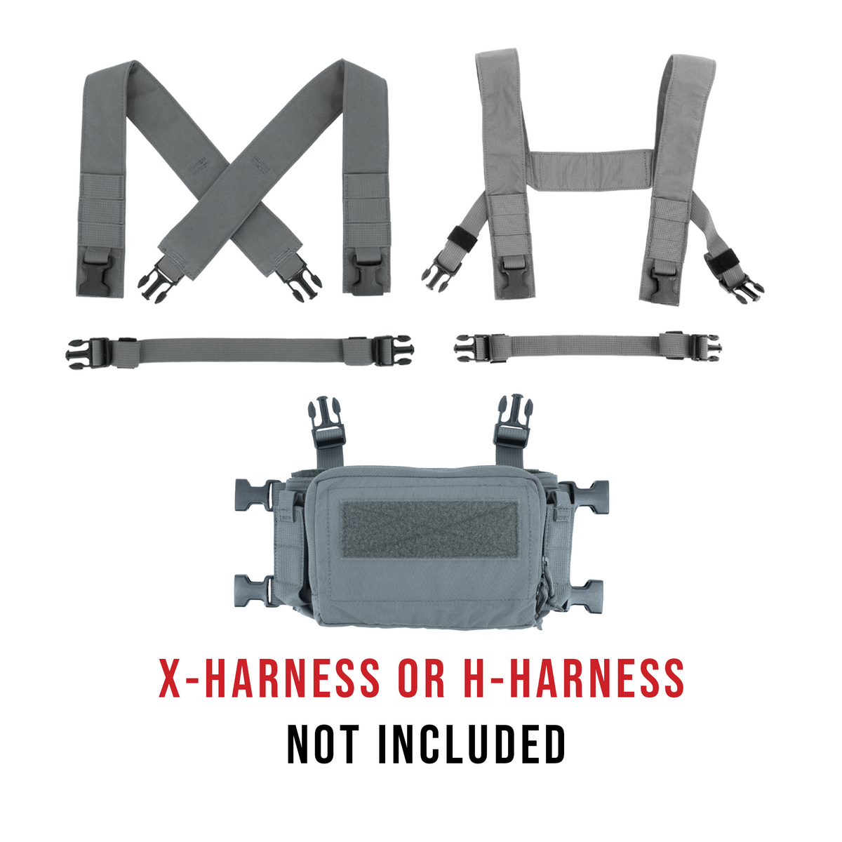Haley Strategic D3CRM Micro Chest Rig — Grey, product view 2