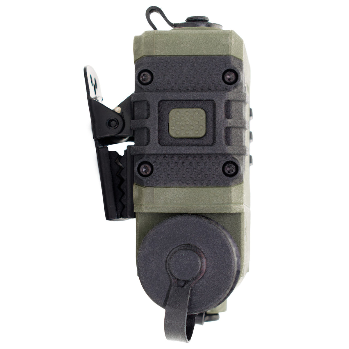 Falconclaw PTT in Adaptive Green – gegenüberliegende Seitenansicht mit Funk-PTT-Taste