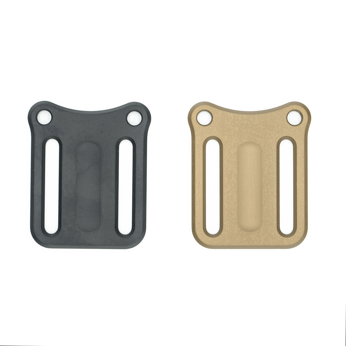 True North Concepts Aluminum Leg Strap Bracket — Black and FDE Brown shown; OD Green has the same design.