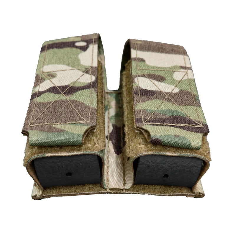 Esstac Lidded Double Pistol GAP KYWI Pouch - Multicam, bottom view - colour-corrected manufacturer image