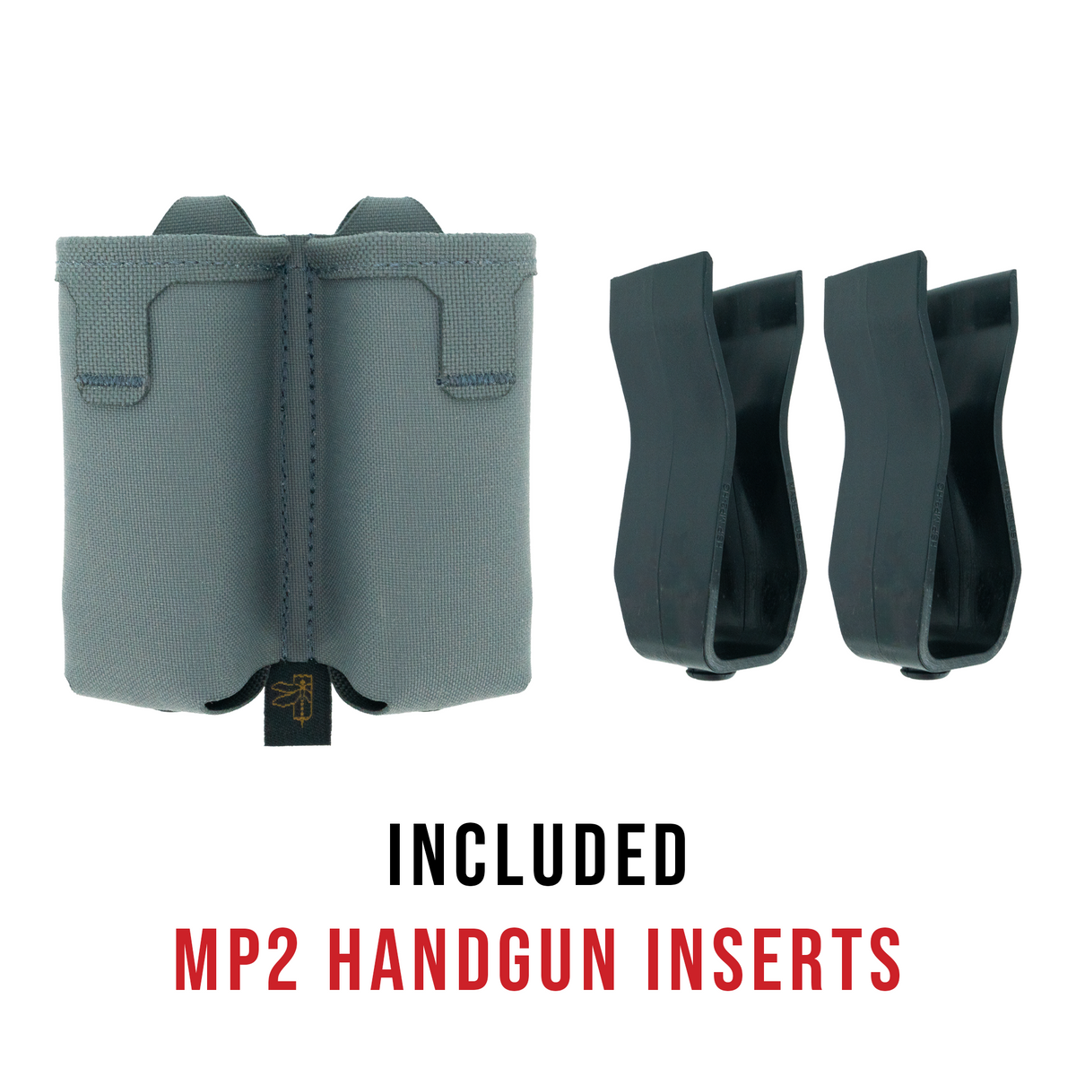 Haley Strategic Double Pistol Mag Pouch — Grey, product view 2
