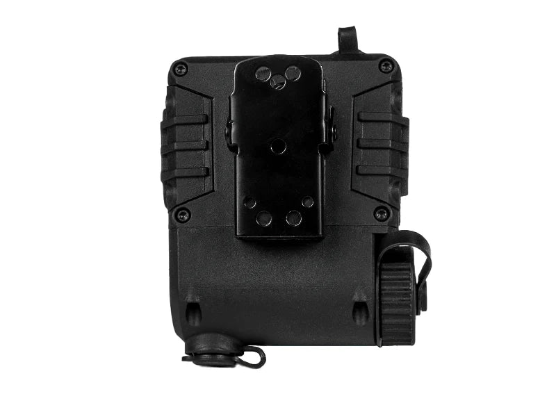 Falconclaw PTT in Schwarz – Rückseite mit Gürtelclip