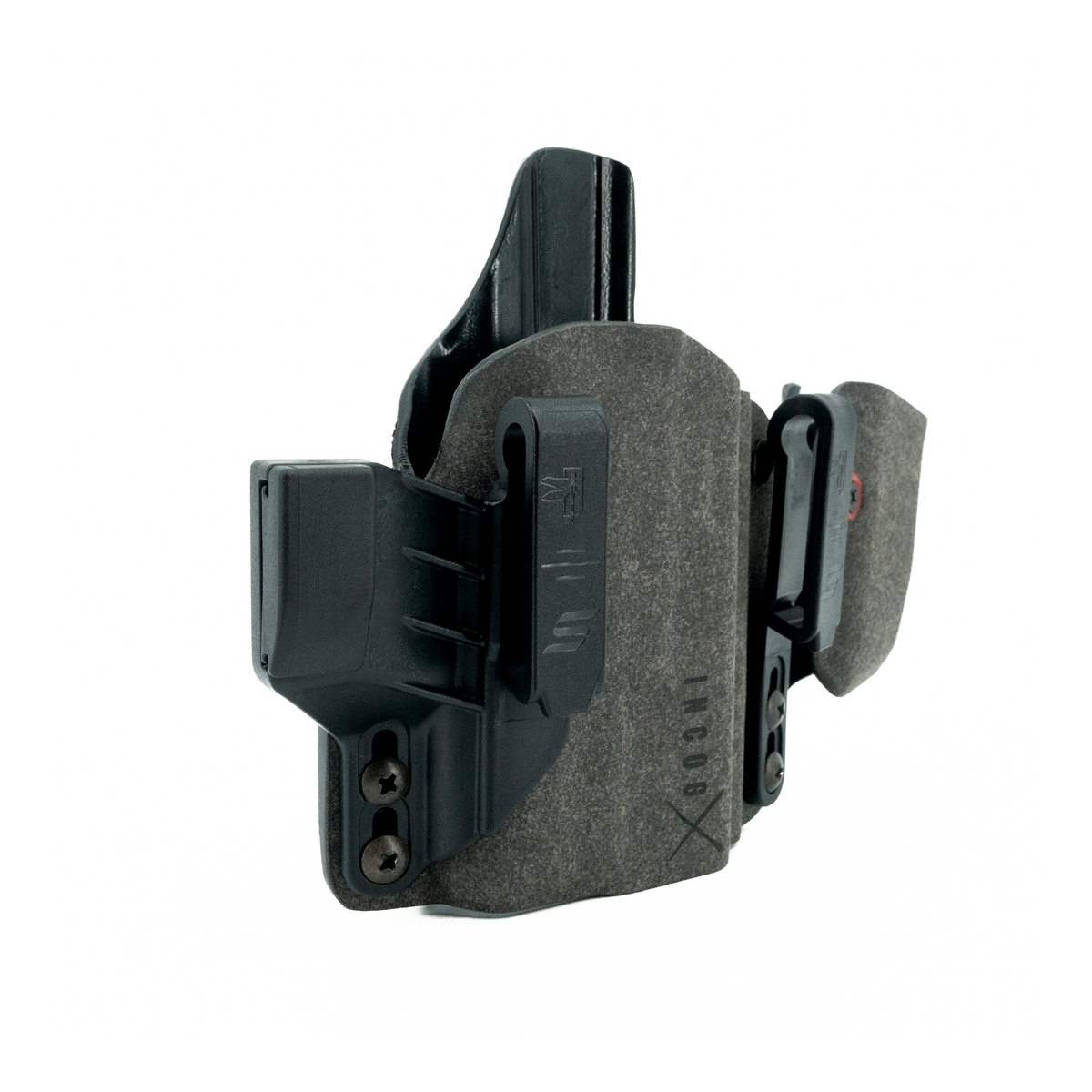 Haley Strategic Incog X Holster - Springfield Hellcat Pro/OSP — Grey, Small Light + Mag Caddy Right, product view 3