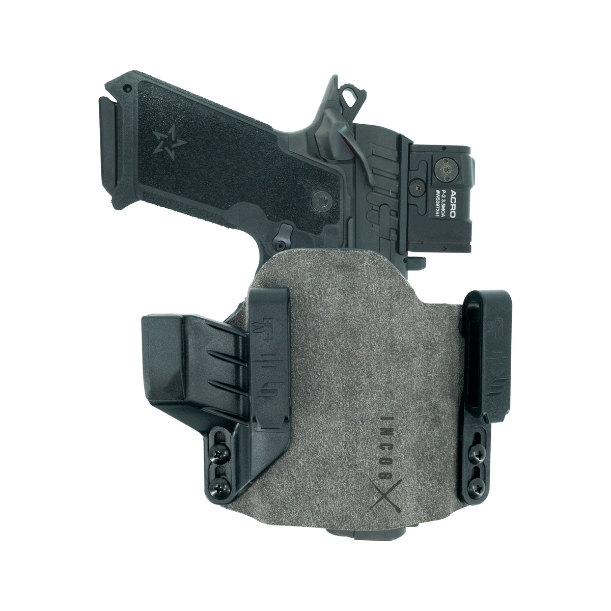 Haley Strategic Incog X Holster - Staccato HD — Grey, Small Light Right, product view 1 #color_grey