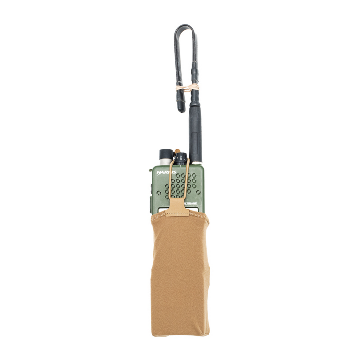 Haley Strategic Thorax Chicken Strap Radio Pouch — Coyote Brown, product view 1