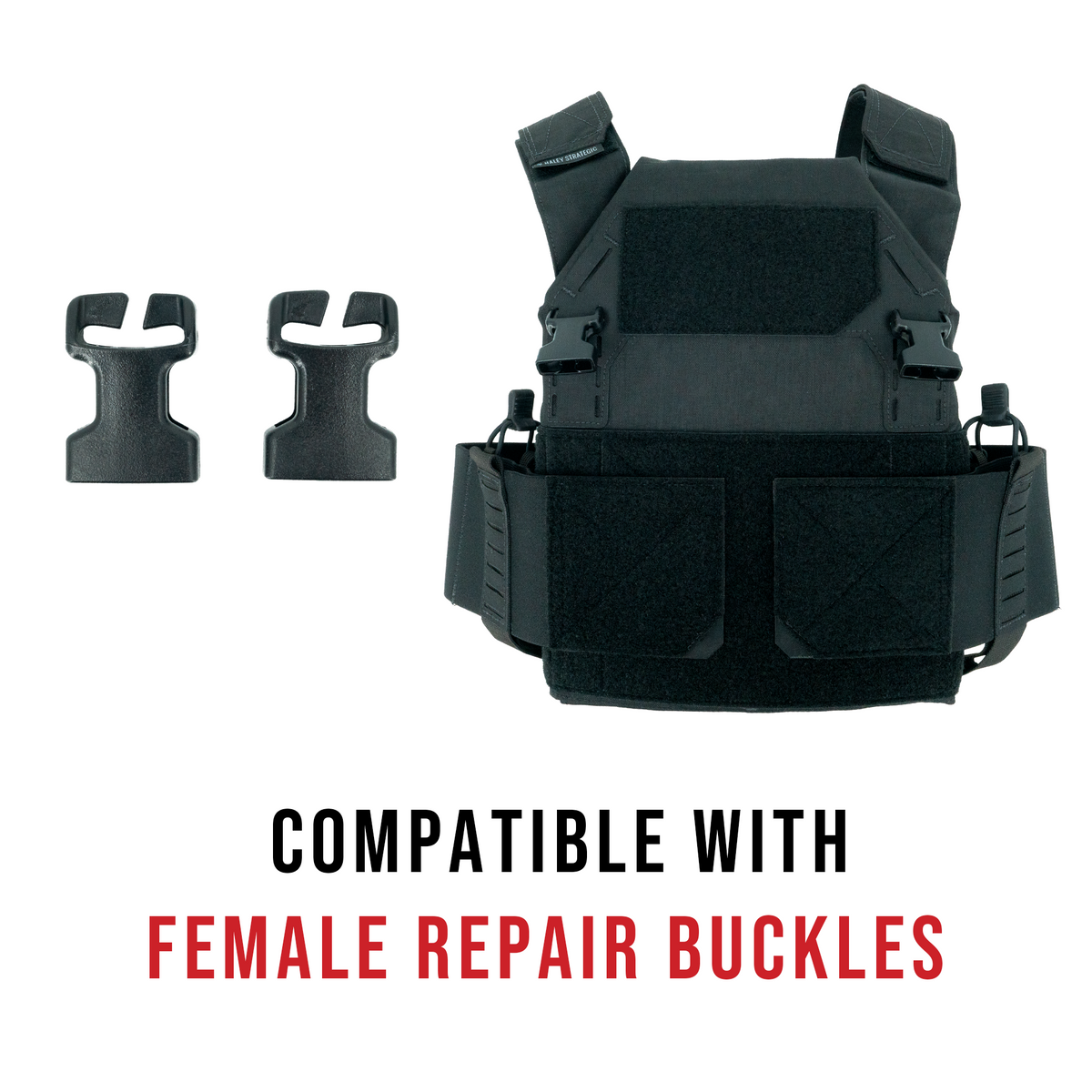 Haley Strategic Thorax Incog Plate Bags — Black, product view 5
