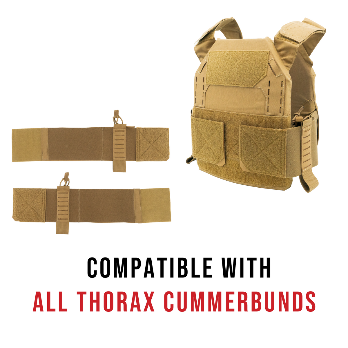 Haley Strategic Thorax Incog Plate Bags — Coyote Brown, product view 3