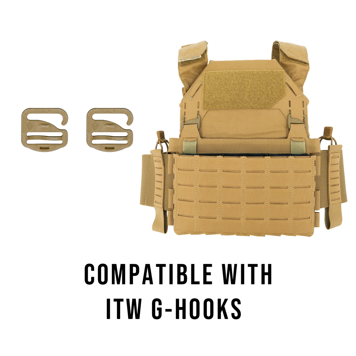 Haley Strategic Thorax Incog Plate Bags — Coyote Brown, product view 6