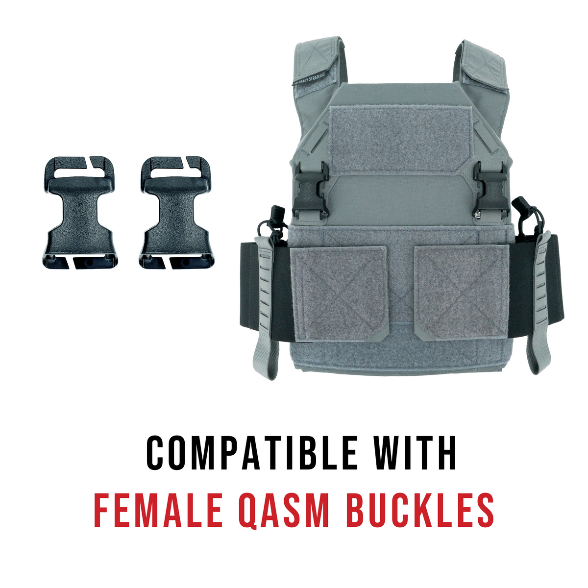 Haley Strategic Thorax Incog Plate Bags — Grey, product view 4