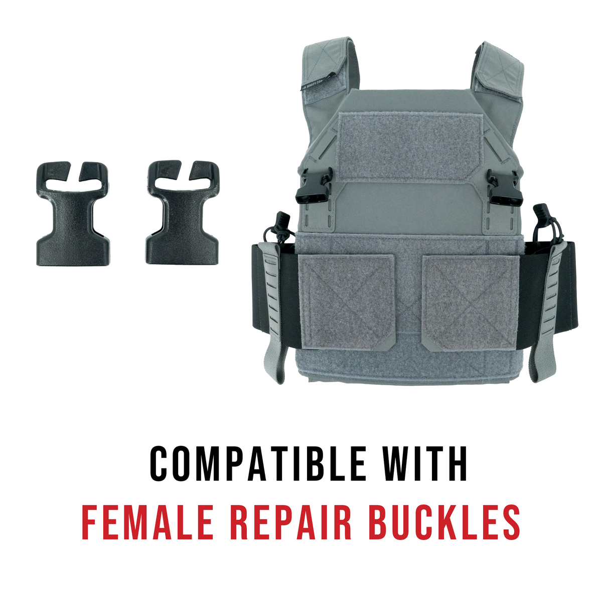 Haley Strategic Thorax Incog Plate Bags — Grey, product view 5