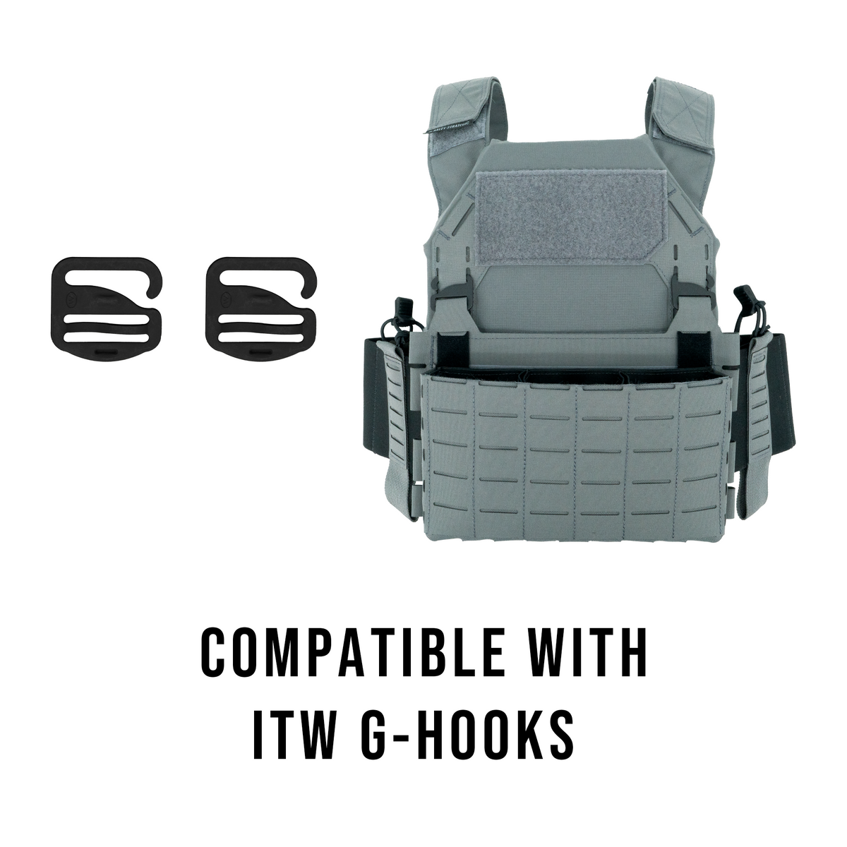 Haley Strategic Thorax Incog Plate Bags — Grey, product view 6
