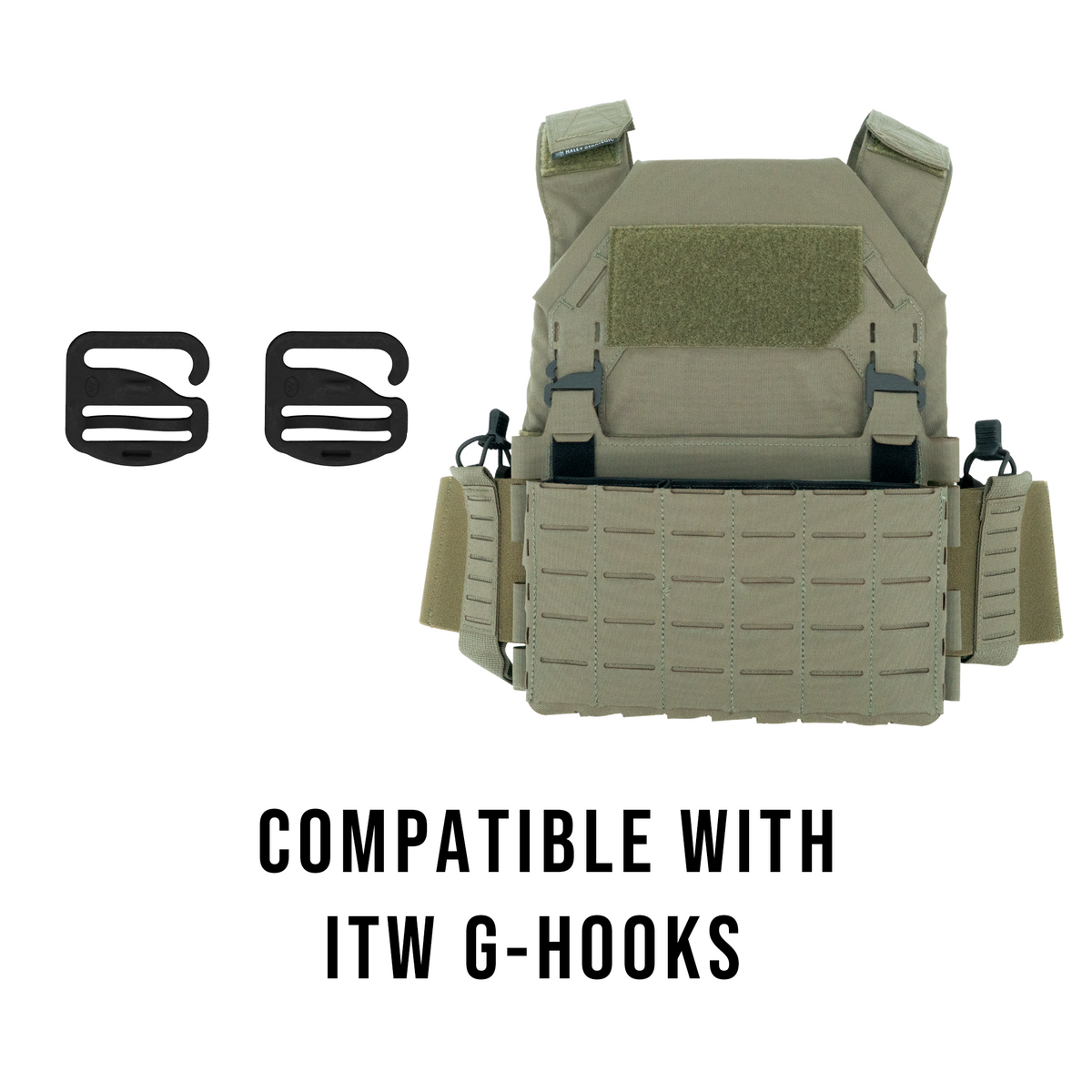 Haley Strategic Thorax Incog Plate Bags — Ranger Green, product view 6