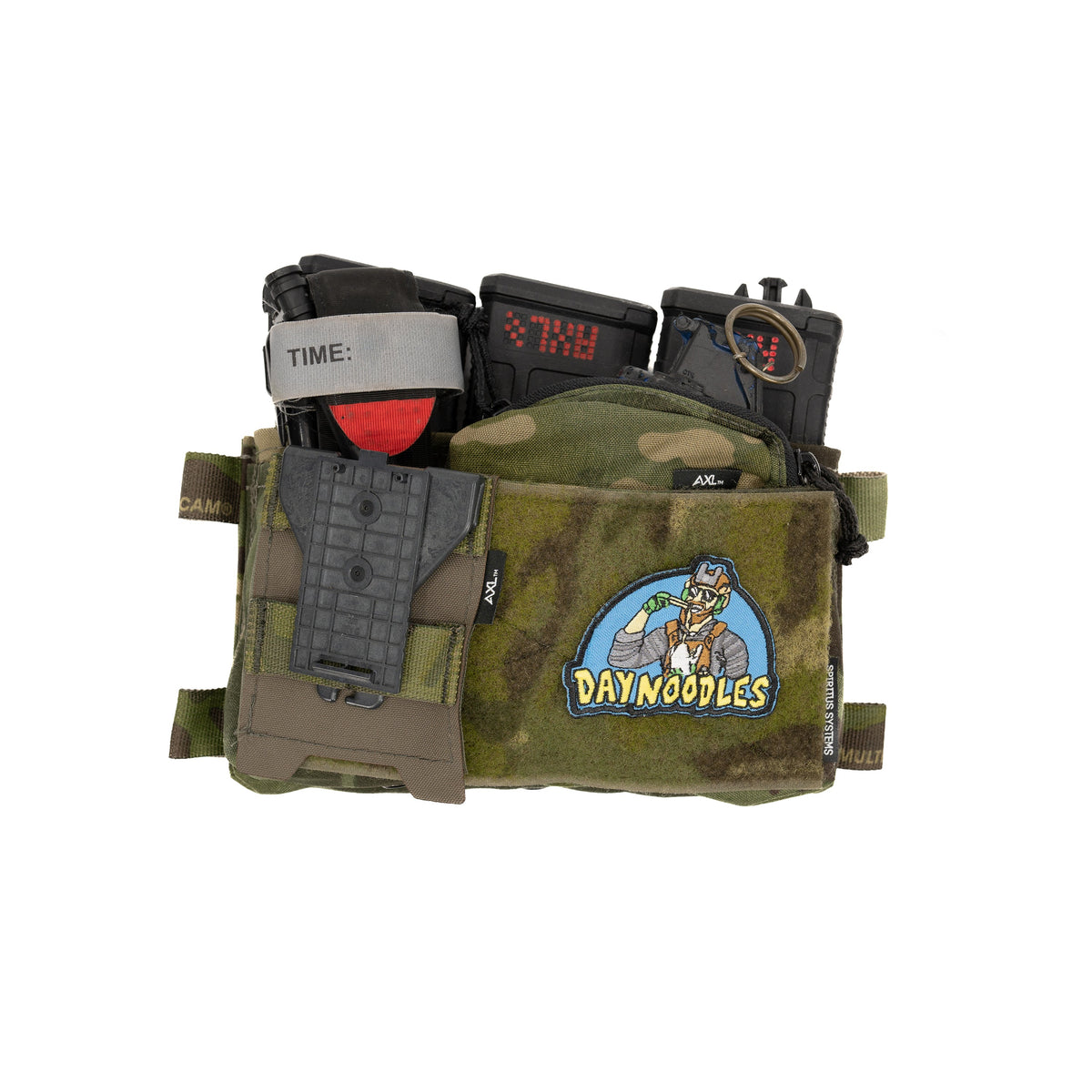 AXL Advanced Micro Fight Hi-Top Half Zipper Insert – Multicam – patterned half zipper insert installed