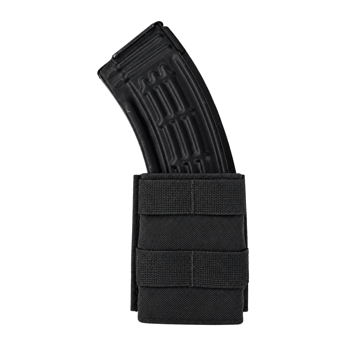 Esstac 7.62 AK Single KYWI Midlength - Black / Webbing - colour illustration based on Esstac manufacturer photograph