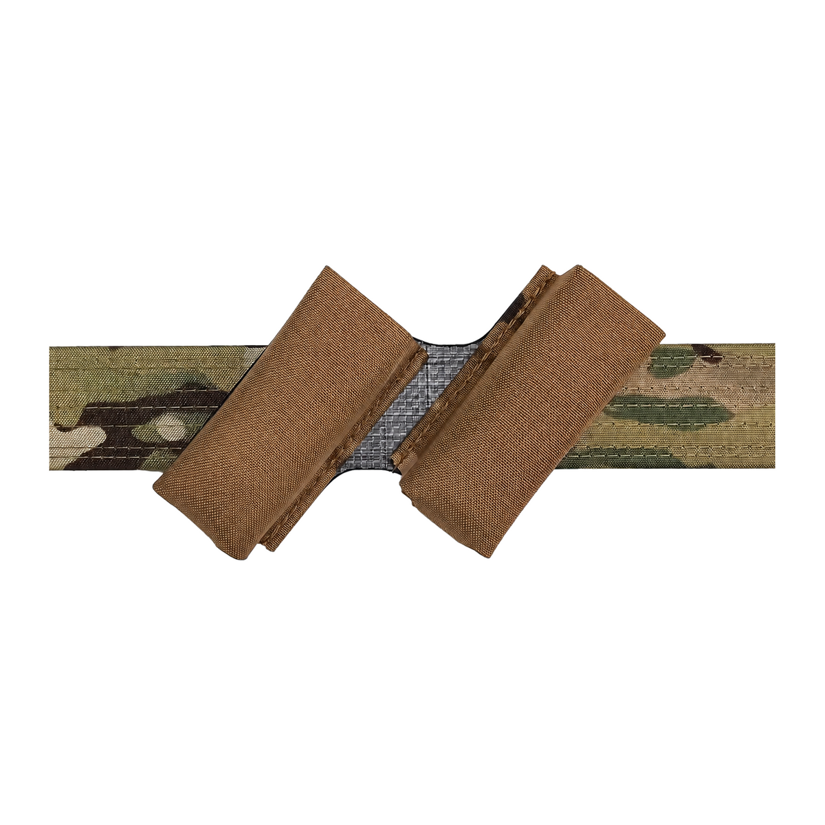 Esstac Double 40° Angled Pistol KYWI Pouch - Coyote Brown / Right Handed - colour illustration based on Esstac manufacturer photograph