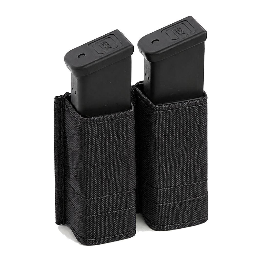 Esstac Double Pistol GAP KYWI Pouch - Black - colour illustration based on Esstac manufacturer photograph
