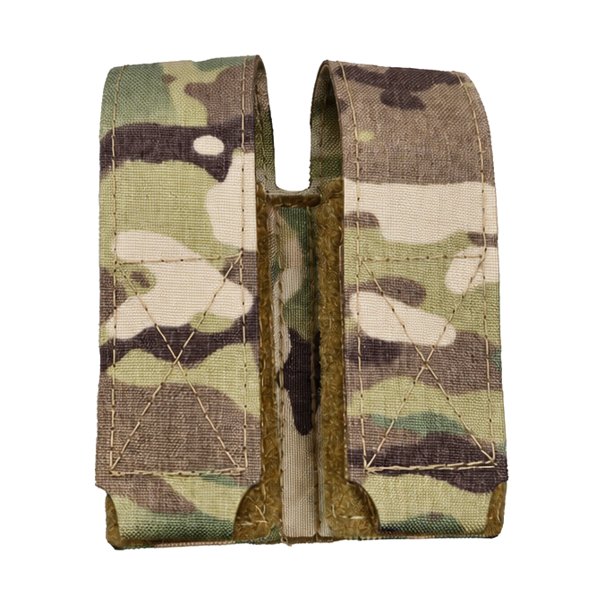 Esstac Lidded Double Pistol GAP KYWI Pouch - Multicam, front view - colour-corrected manufacturer image #color_multicam