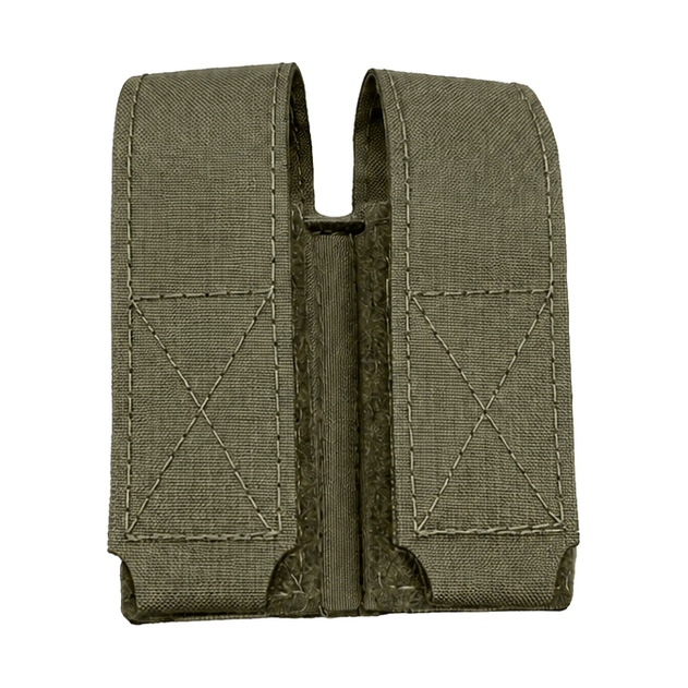 Esstac Lidded Double Pistol GAP KYWI Pouch - Ranger Green - colour illustration based on Esstac manufacturer photograph #color_ranger green