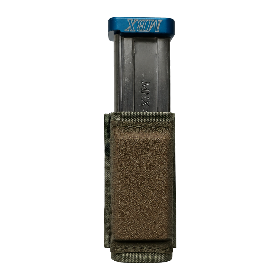 Esstac Magnet Single Pistol KYWI Pouch - Ranger Green - colour illustration based on Esstac manufacturer photograph #color_ranger green