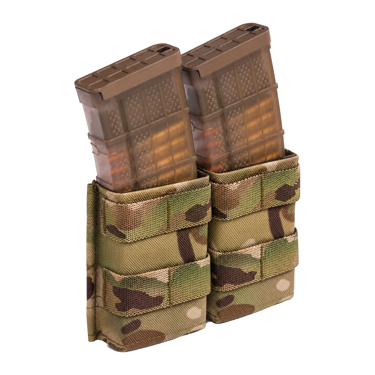 Esstac Double 5.56 Midlength KYWI Pouch - Multicam / Webbing - colour illustration based on Esstac manufacturer photograph #color_multicam