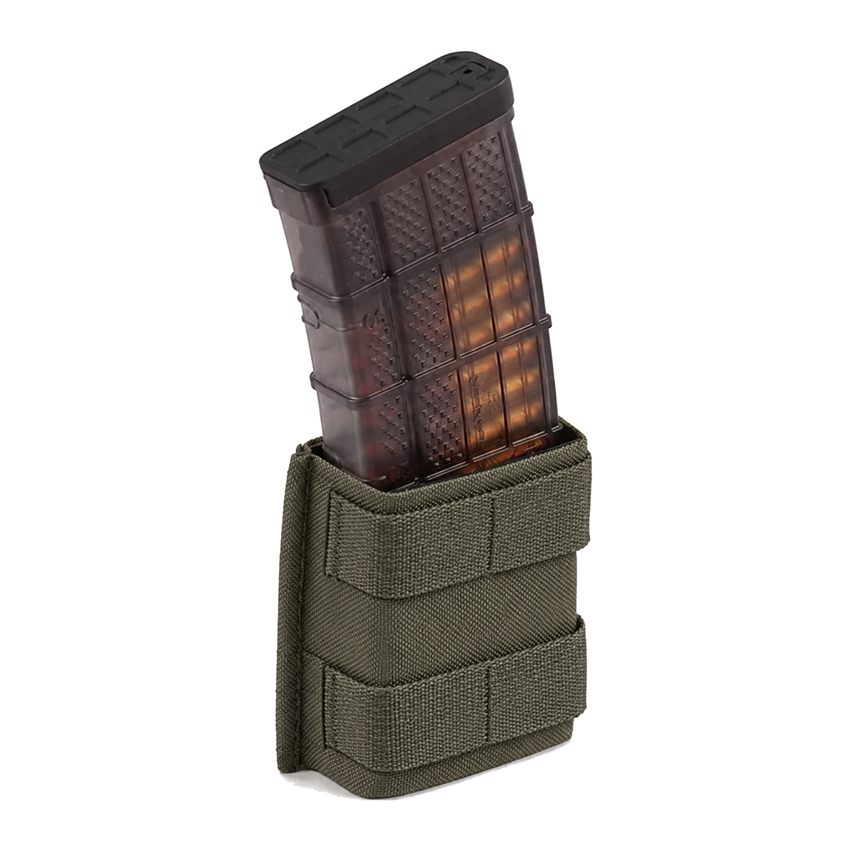 Esstac Single 5.56 Shorty KYWI Pouch - Ranger Green / Webbing - colour illustration based on Esstac manufacturer photograph #color_ranger green