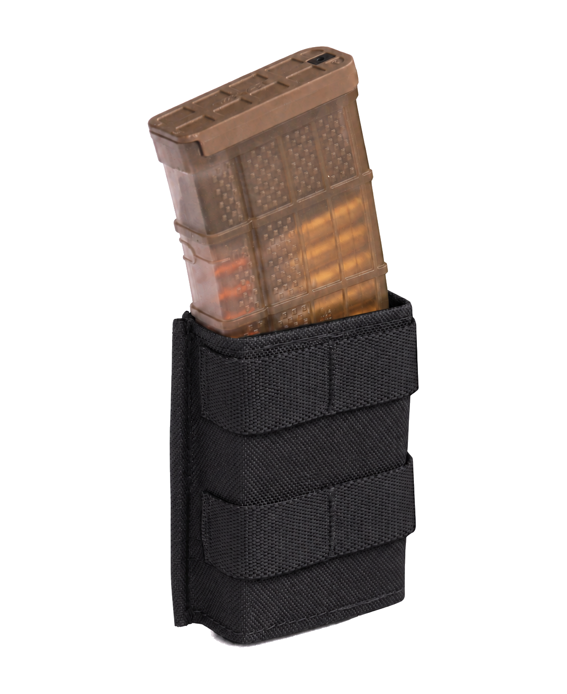 Esstac Single 5.56 Midlength KYWI Pouch - Black / Webbing - colour illustration