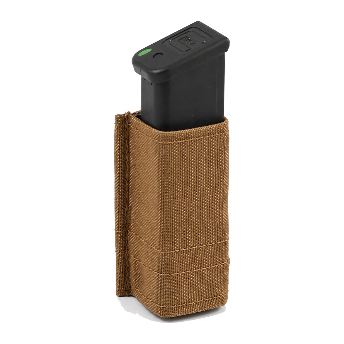 Esstac Single Pistol KYWI Pouch - Coyote Brown - colour illustration based on Esstac manufacturer photograph