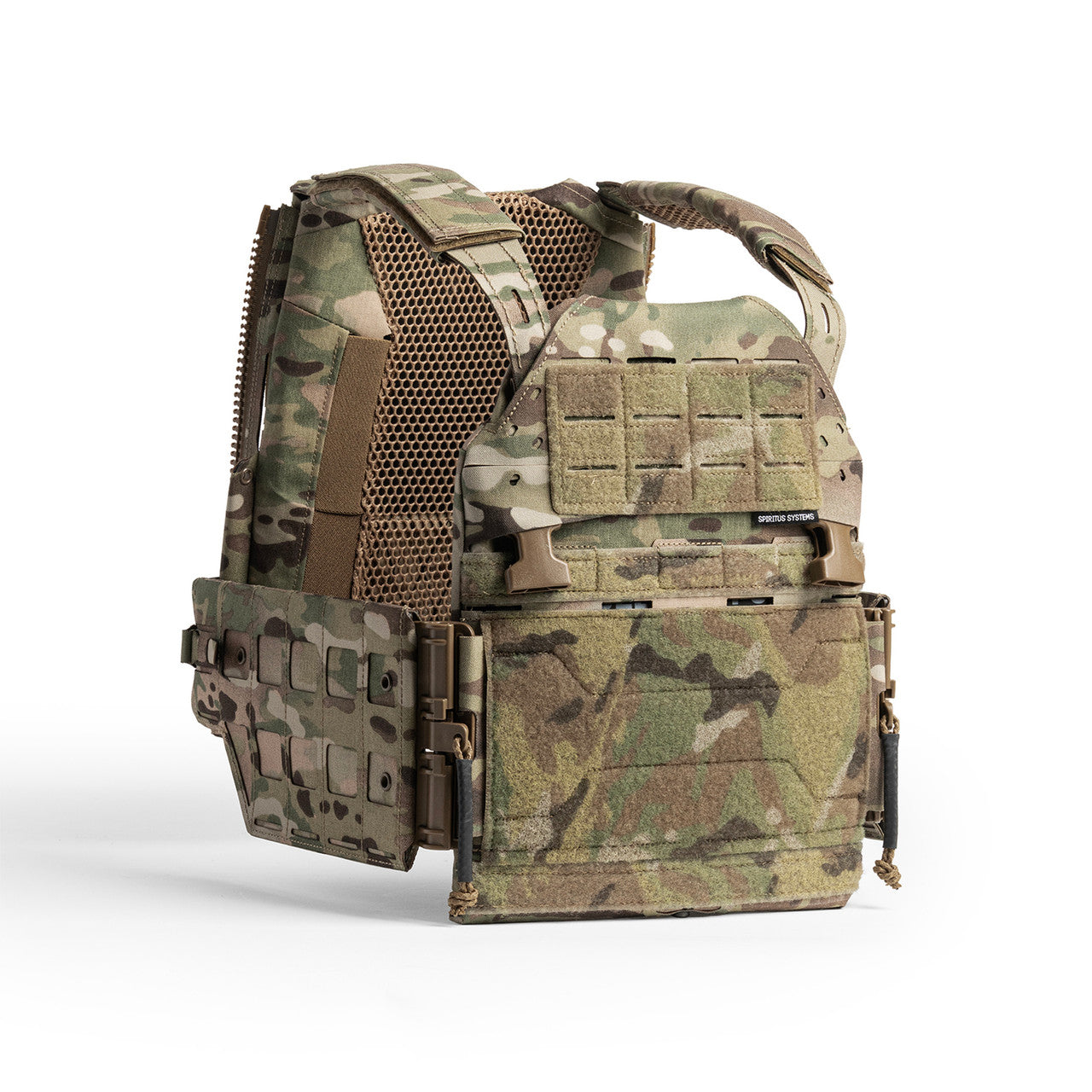Spiritus Systems LV-120 Plate Carrier Kit in MultiCam – Frontansicht des kompletten Plate-Carrier-Kits #color_multicam