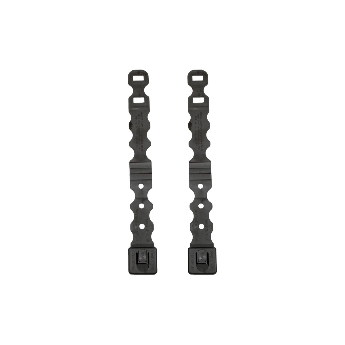 Tactical Tailor Fight Light MALICE Clips – two short black clips, 2-pack